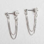 Sterling Silver Box Chain Studs, thumbnail 1 of 7