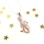 Sterling Silver And Rose Gold Plated Mermaid Necklace, thumbnail 6 of 7