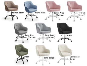 Office Chair Swivel Chair Adjustable Height Armrests, 11 of 11