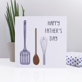 'Happy Fathers Day' Cooking Theme Card, 3 of 3