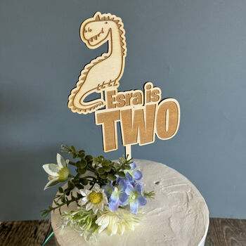 Dinosaur Cake Topper Age Two, 2 of 5