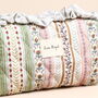 Small Sage And Pink Vintage Floral Quilted Wash Bag, thumbnail 3 of 5