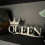 Queen And Crown Metal Art Word Sign Jubilee, thumbnail 1 of 12