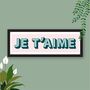 Framed Je T'aime Typography Print, thumbnail 9 of 10