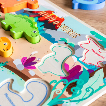 Personalised Name O Saurus Dinosaur Puzzle, 5 of 6