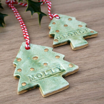 Set Of Personalised Christmas Tree Decorations, 8 of 10