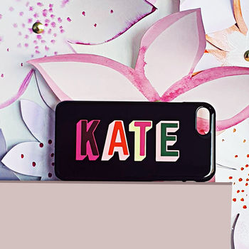 Rainbow Font Personalised Phone Case, 5 of 5