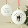 Personalised Ceramic Couple Silhouette Bauble, thumbnail 6 of 7