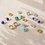 Maya Turquoise Stud Earrings Silver Or Gold Plated, thumbnail 6 of 11