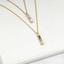Rose Gold Vermeil Necklace With Precious Gemstones, thumbnail 3 of 4