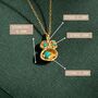 Turquoise Gold Vermeil Plated Birthstone Necklace, thumbnail 6 of 8