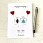 Personalised Anniversary Card Little People, thumbnail 1 of 4