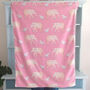 Elephant And Baby Fleece Blanket, thumbnail 6 of 8