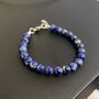 Mens Bracelet, Lapis Lazuli Blue Bracelet For Men, thumbnail 1 of 8