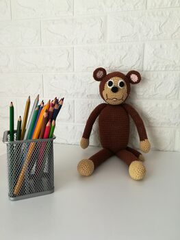 Knitted Monkey With Rattle Or Without, 4 of 6