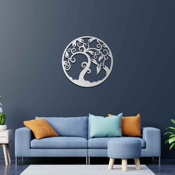 Tree Of Life Round Wooden Wall Art Home Decor, 6 of 9
