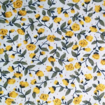 Bunting In Butter Yellow With Ditsy Floral Flowers. Bunting Flags Girls Bedroom, Personalised Baby Room Garland Name Banner, 5 of 12