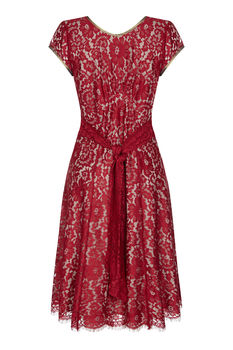 Ruby Lace Vintage Style Party Dress By Nancy Mac | notonthehighstreet.com