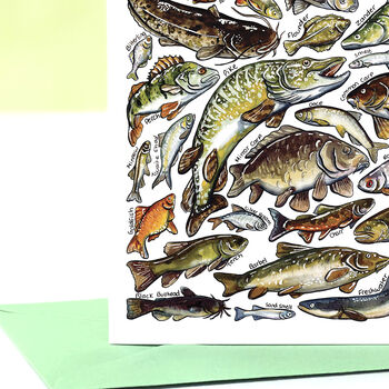 Freshwater Fish Of Britain Greeting Card, 5 of 7