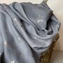 Rose Gold Sketch Stars Scarf In Grey, thumbnail 2 of 3