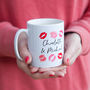 Personalised Valentines Day Mug With Lipstick Kisses, thumbnail 2 of 4