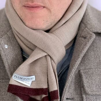 Beige Cashmere Scarf, 3 of 5