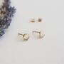 Recycled Gold Rae Studs, thumbnail 1 of 6