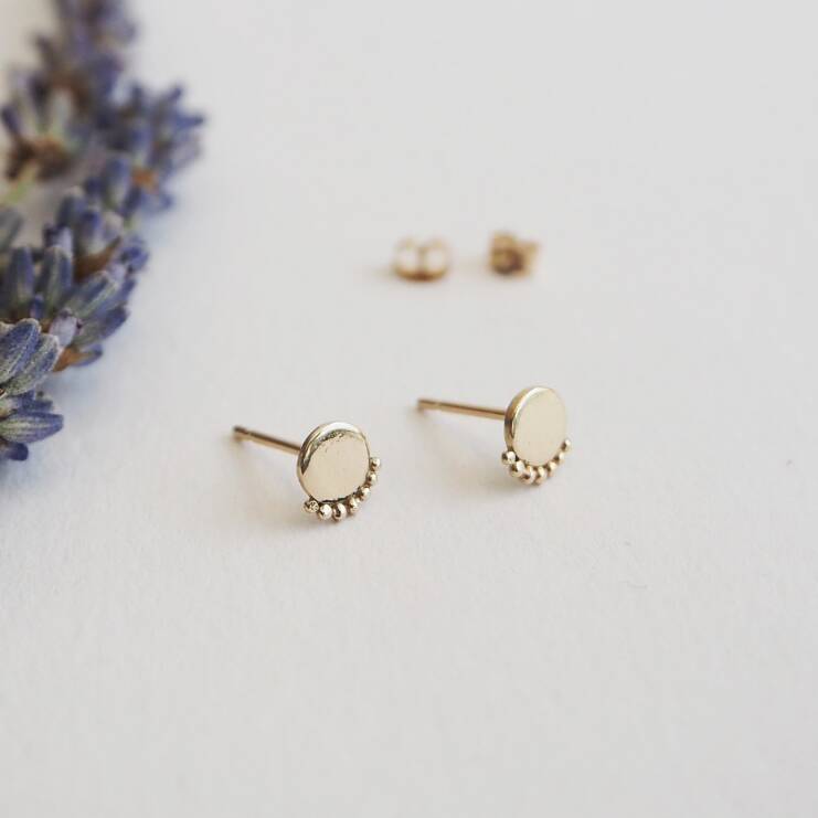Recycled Gold Rae Studs, 1 of 6