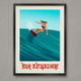 Personalised Female Surfer Poster, thumbnail 1 of 6