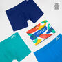 Super Soft Boxers With Pouch, Rydal Colours, Three Pack, thumbnail 6 of 6