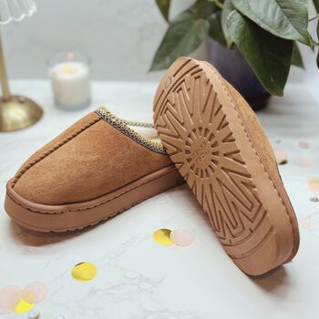 Cosy Self Care Gift For Mum – Slippers, Gold Earrings, Makeup Bag And Hand Cream, 9 of 11