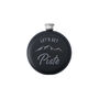Black 6oz Hip Flask In Gift Box 'Let's Get Piste' | Drink Holder | Flask | Sport Accessory | Skiing, thumbnail 2 of 2