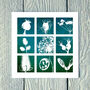 Nine Seedheads Greetings Crad, thumbnail 1 of 2