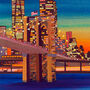 New York City, Brooklyn Bridge Travel Print, thumbnail 3 of 3