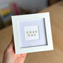 Love You Scrabble Tiles Mini Art Print, thumbnail 1 of 9