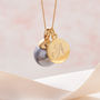 Pearl Necklace In Gold Vermeil With Monogram Charm, thumbnail 6 of 9