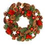 Festive Pine And Poinsettia Wreath, thumbnail 2 of 5