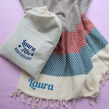 Personalised Soft Cotton Throw, Anniversary Gift, 2 of 11