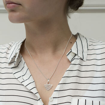 Sterling Silver River Ripple Necklace, 2 of 3