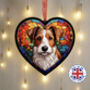 Fox Terrier Stained Glass Effect Heart Suncatcher, thumbnail 1 of 5