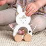 Personalised Wooden Pink Bunny Motor Pull Toy, thumbnail 6 of 8