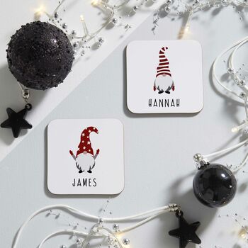 Christmas Gnome Coaster Set, 3 of 3