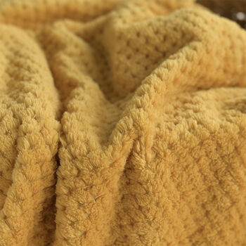 Personalised Mustard Honeycomb Baby Blanket, 6 of 7