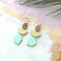 Statement Geometric Abstract Wooden Earrings, thumbnail 3 of 4