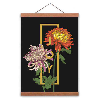 Personalised Chrysanthemum Botanical Flower Art Print, 4 of 5