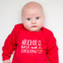 Personalised Baby's First Ever Christmas Sleepsuit, thumbnail 1 of 5