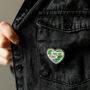 Save Our Planet Wooden Heart Pin, thumbnail 1 of 2