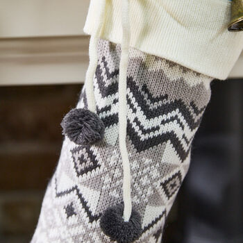Personalised Scandi Knit Christmas Stockings, 5 of 8