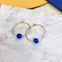Minimal Glass Coloured Bead Hoop Earrings, thumbnail 3 of 12