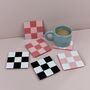 Cute Checkerboard Coaster Set Of Two, thumbnail 12 of 12